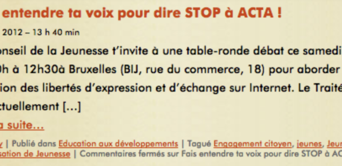La pression des traité
