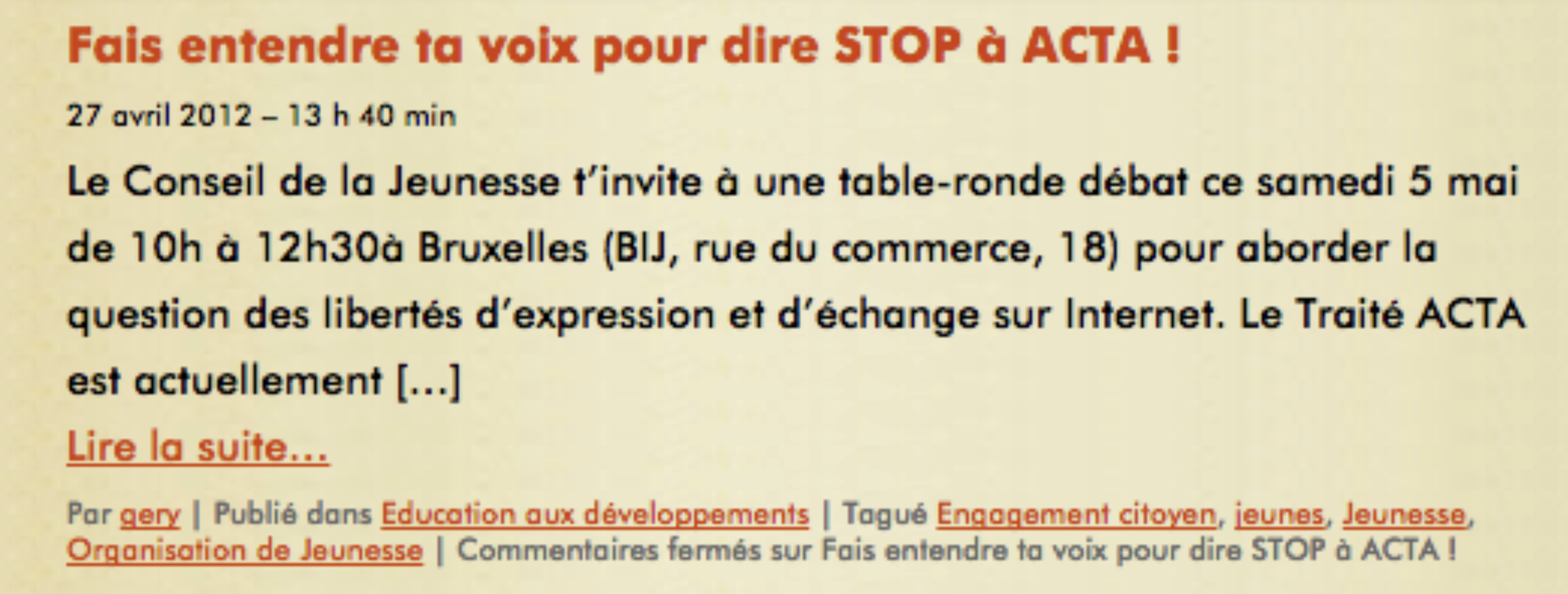 La pression des traité